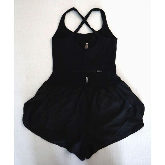 FP Movement OB1227782 Women Sz Small Black Righteous Runsie One-Piece Romper - Picture 2 of 14